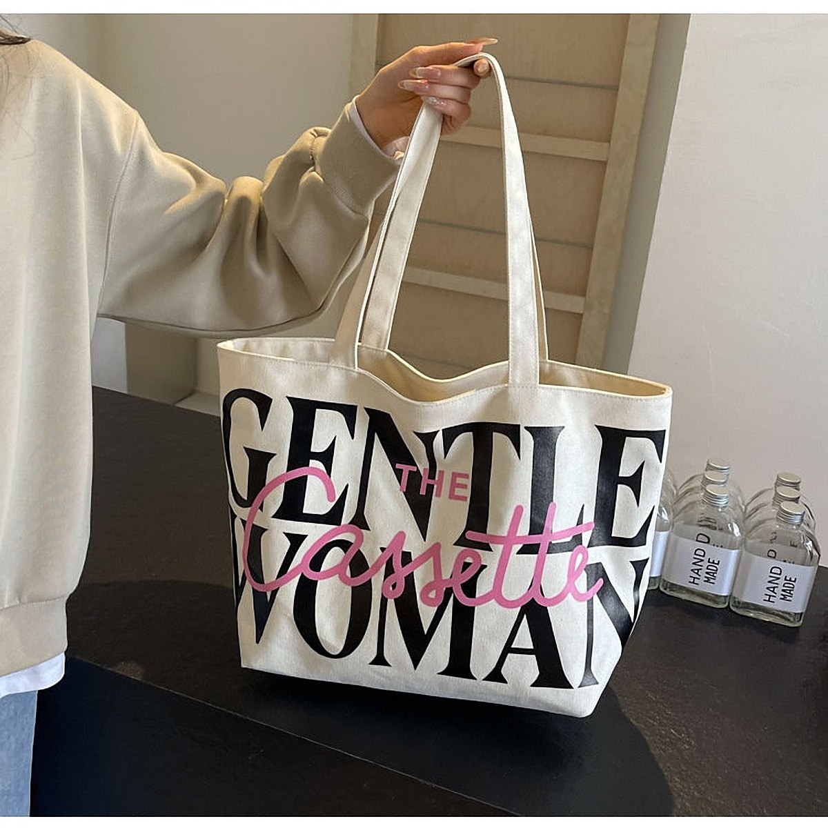 Waverly Letter Print Canvas Shoulder Bag – view 4