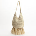 Tivoli Tasselled Straw Bucket Bag – view 6