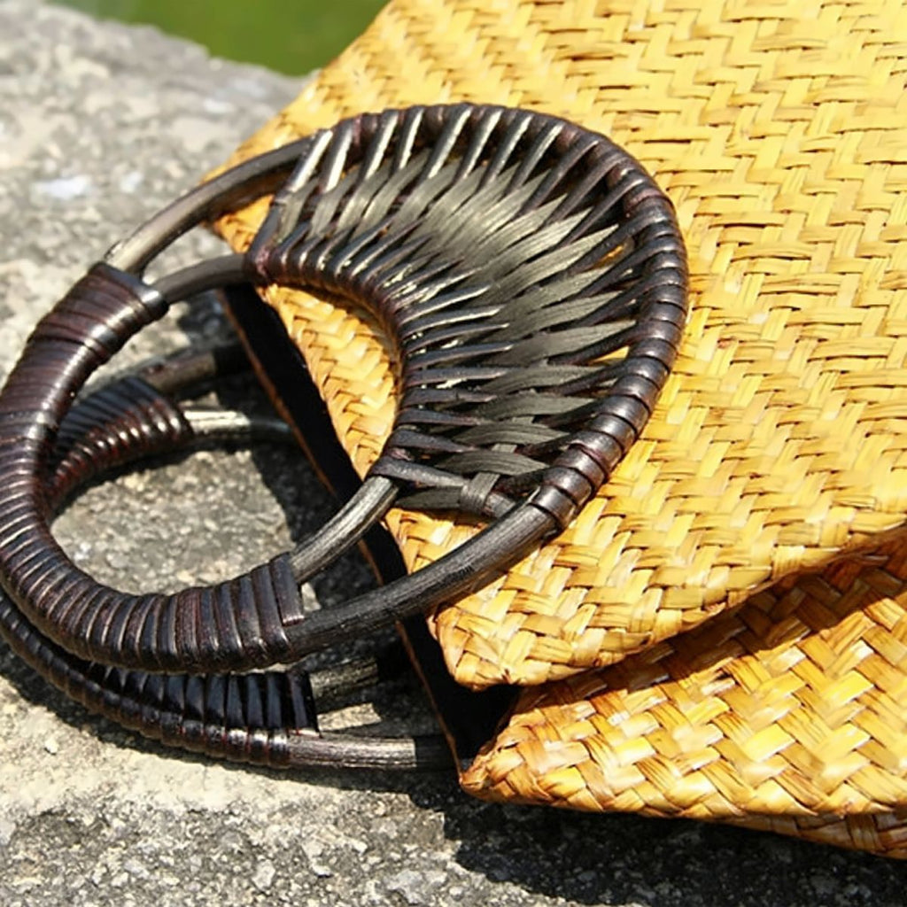 Sienna Hand-Woven Rattan Handbag – view 2