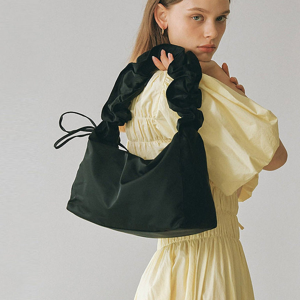 Yara Pleated Cotton Shoulder Bag – view 1