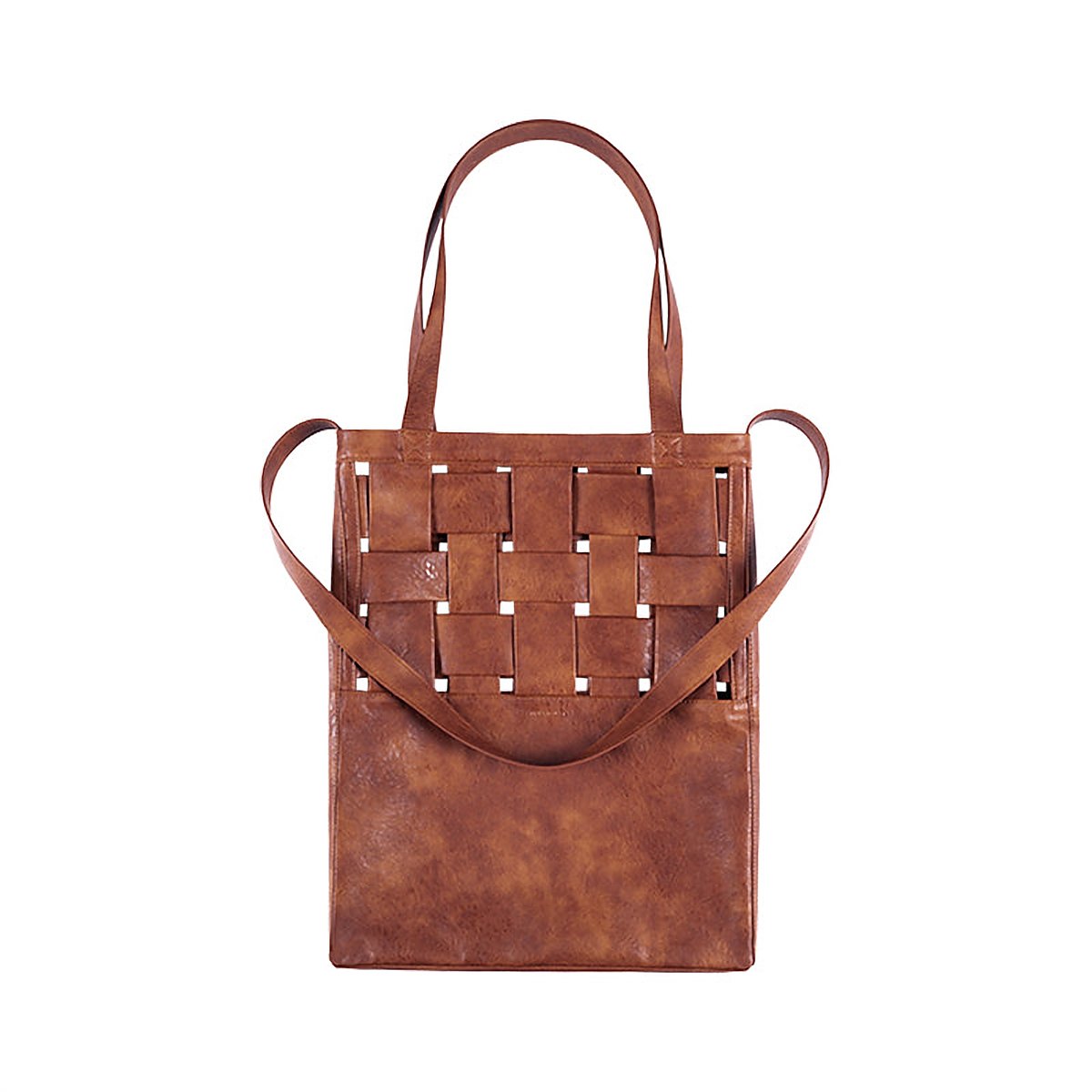 Milano Woven Vegan Leather Shoulder Bag – view 3