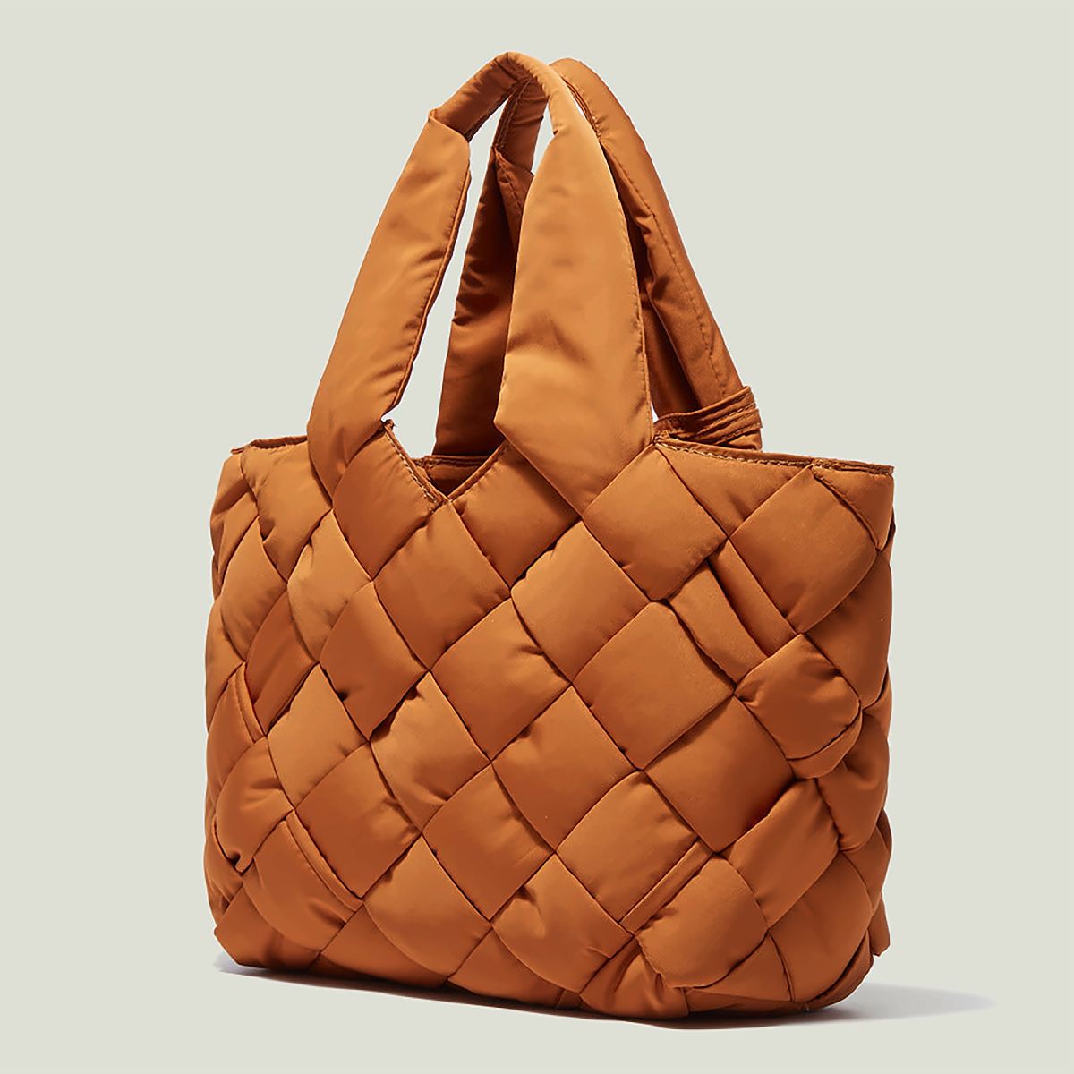 Lattice Woven Canvas Tote – view 7