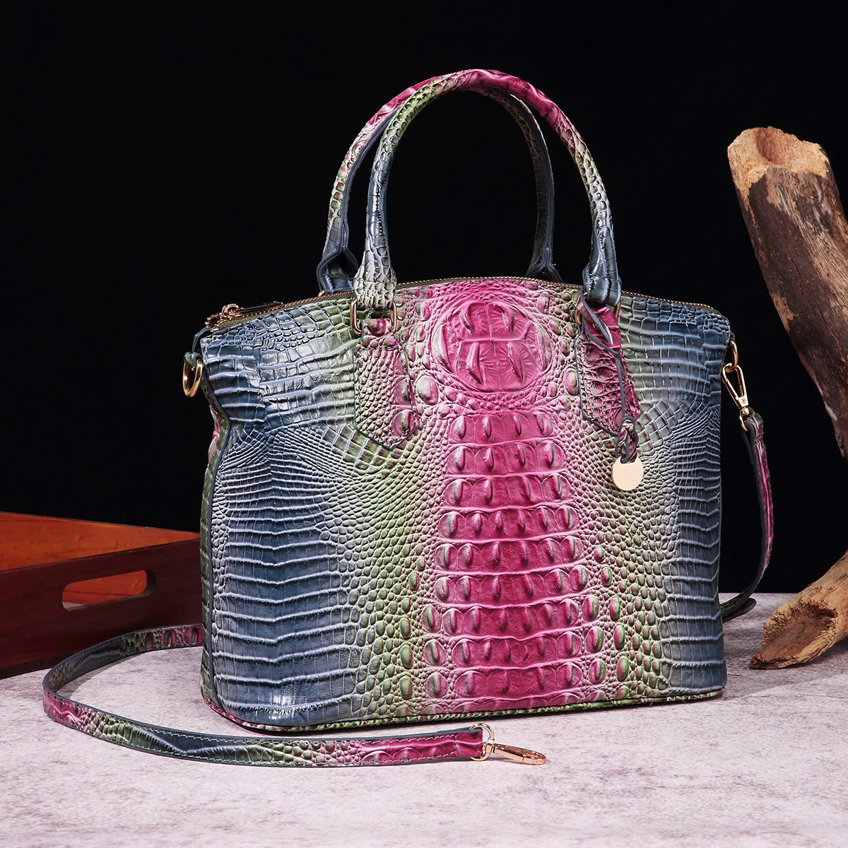Rialto Croc-Effect Vegan Leather Crossbody Bag – view 36