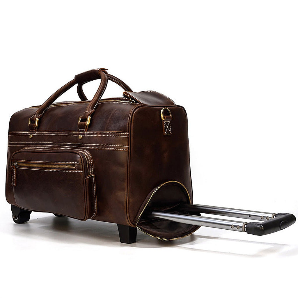 Kasbah Men's Leather Cylinder Weekender – view 4