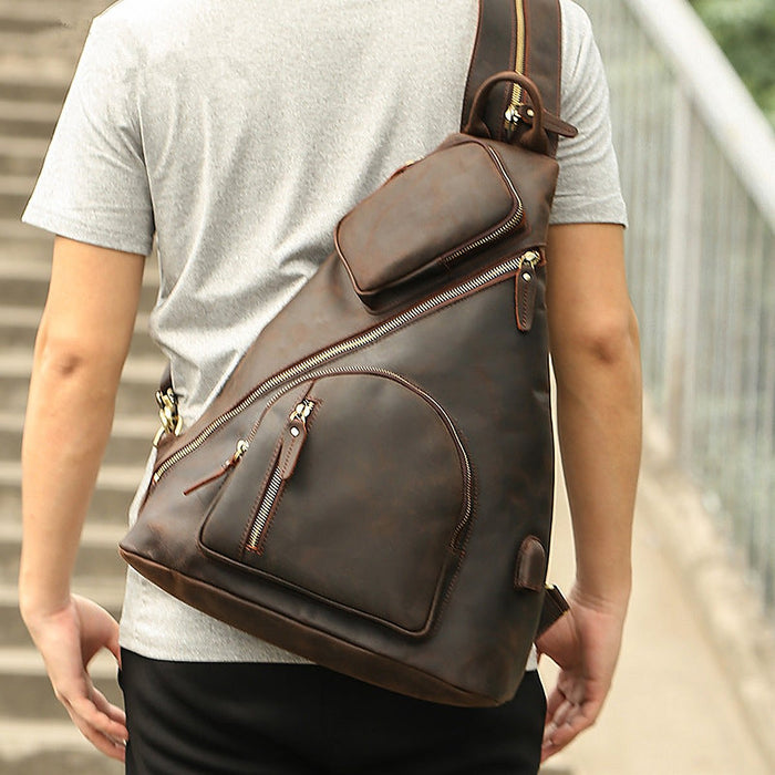 Hardwick Men's Leather Chest Bag – view 1