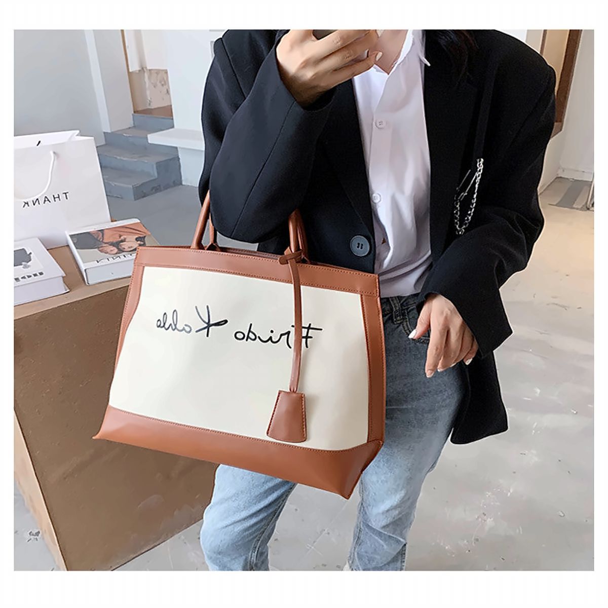 Hayes Square Shoulder Tote – view 4