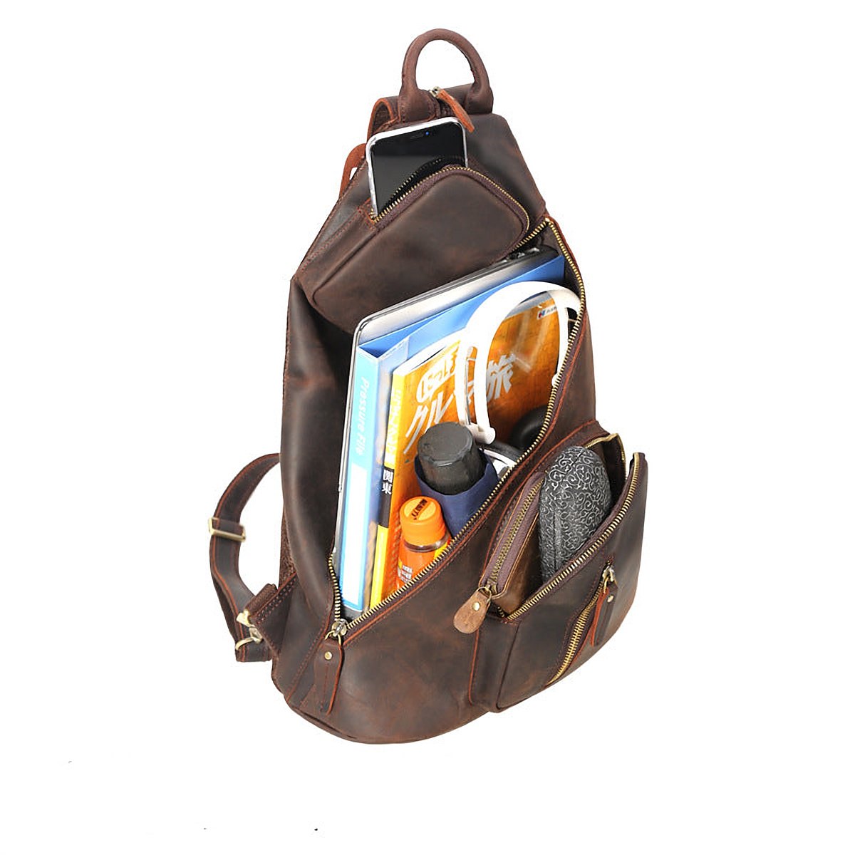 Hardwick Men's Leather Chest Bag – view 3