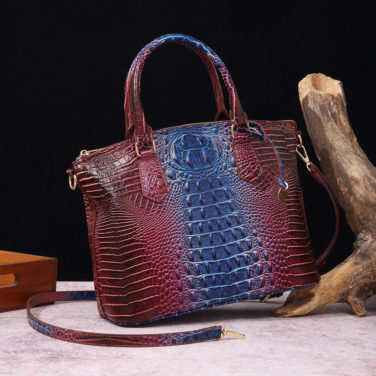 Rialto Croc-Effect Vegan Leather Crossbody Bag – view 40
