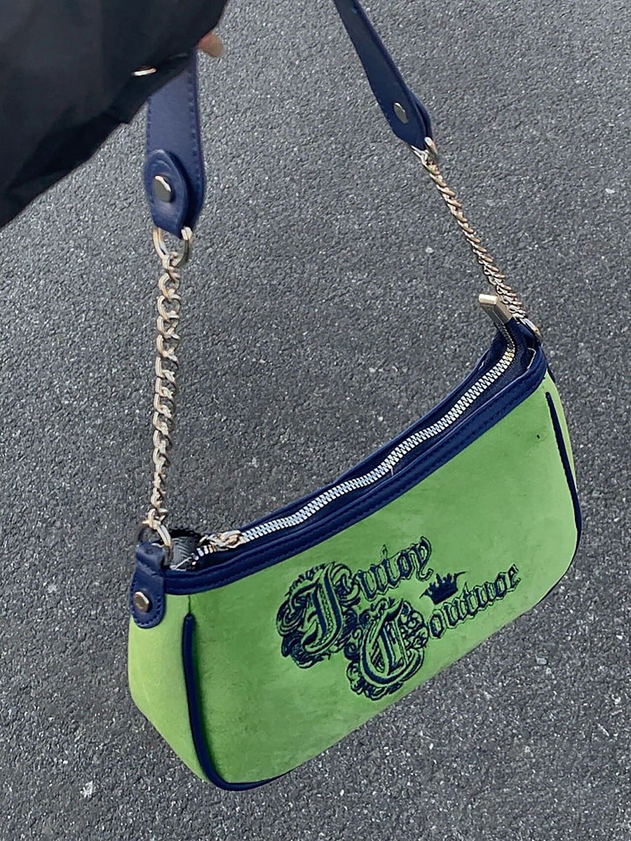 Verde Embroidered Velvet Shoulder Bag – view 5