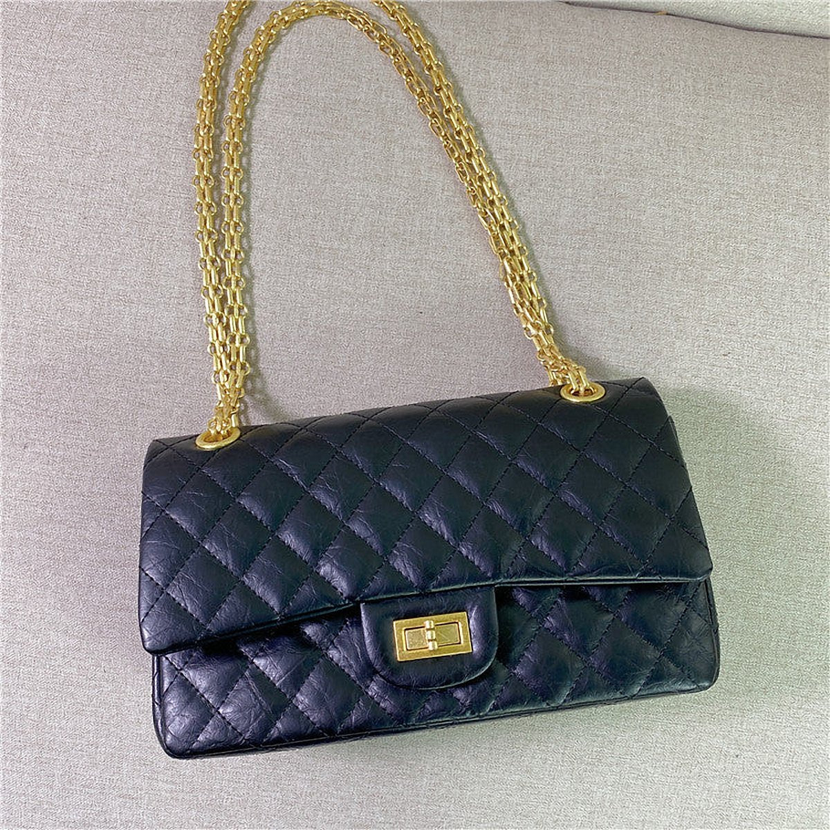 Eclipse Crackle Leather Chain Crossbody – view 1