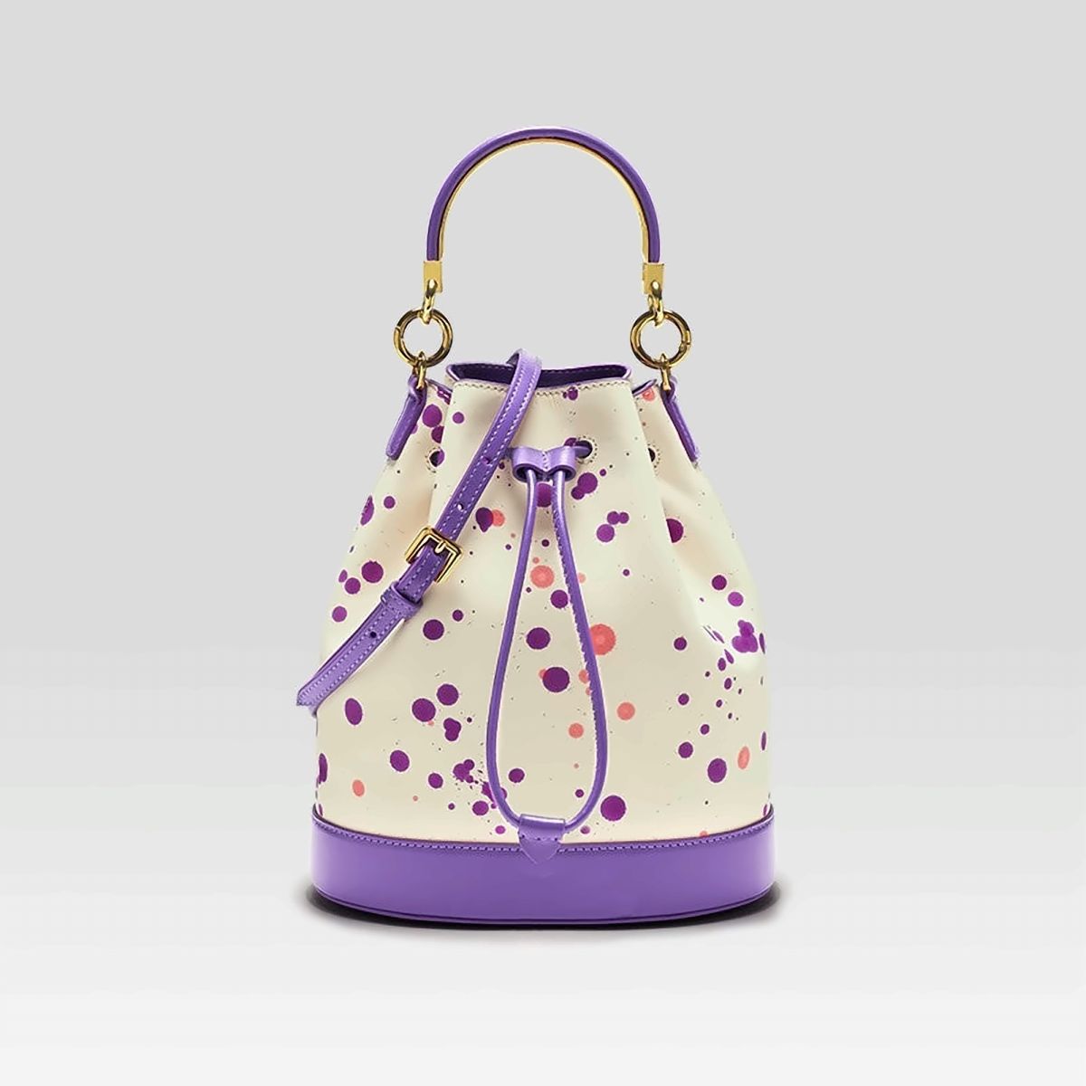 Aurelia Leather Drawstring Bucket Bag – view 4