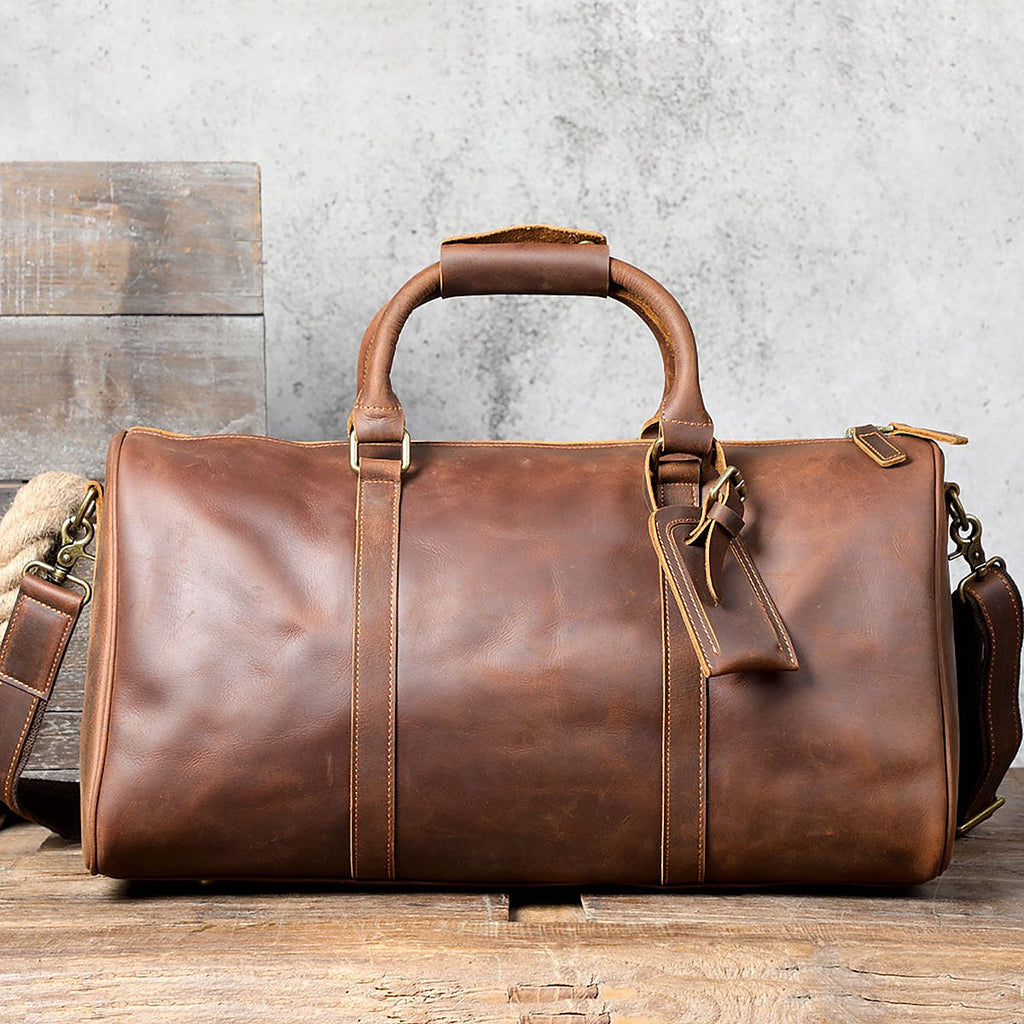 Kendal Men's Leather Weekender Bag – view 5