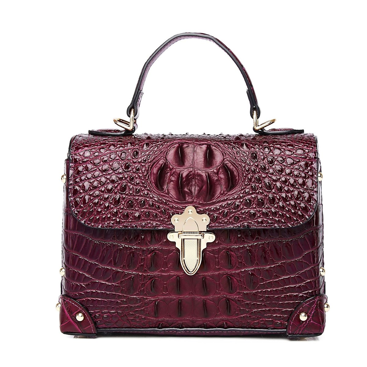 Onyx Croc-Effect Crossbody Bag – view 5