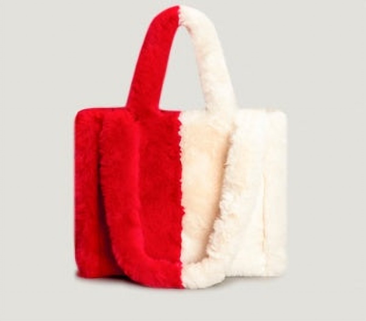 Pomme Contrast Plush Tote Bag – view 4