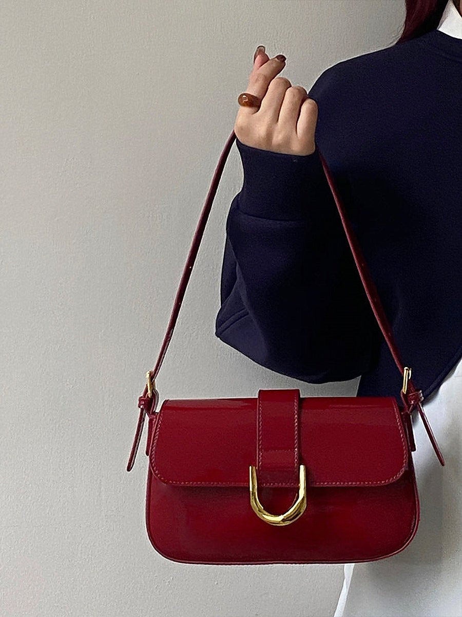 Quinn Patent Leather Shoulder Bag – view 8