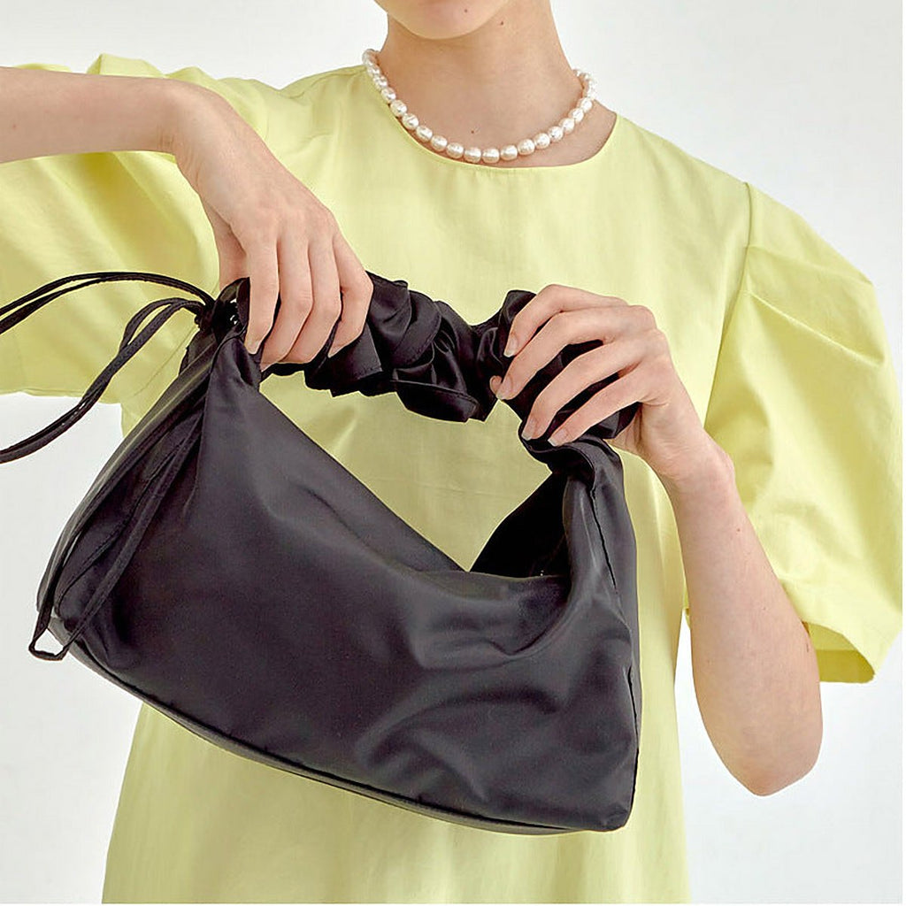 Yara Pleated Cotton Shoulder Bag – view 3
