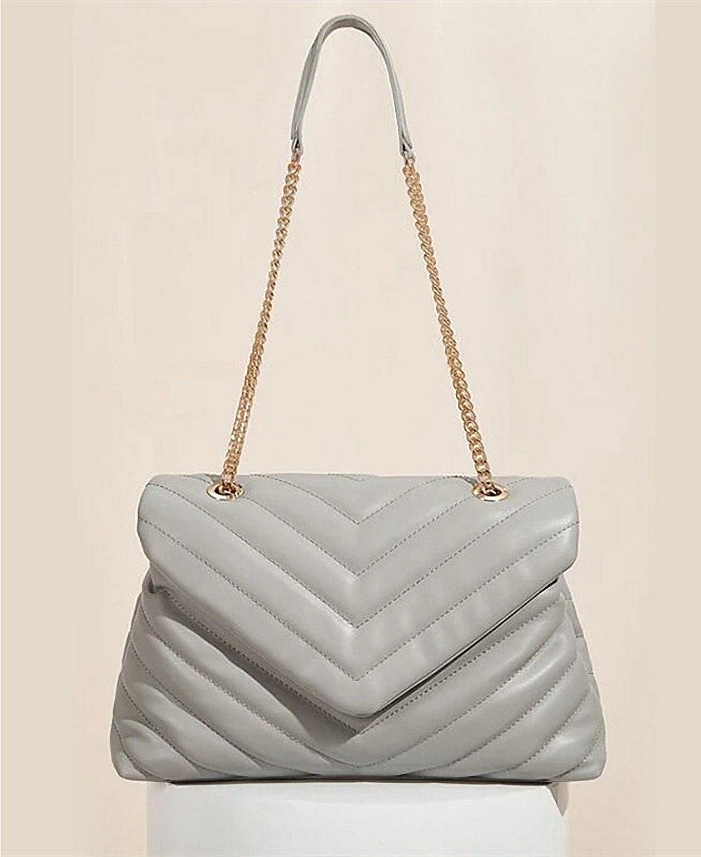 Gemma Quilted Chain Shoulder Bag – view 3