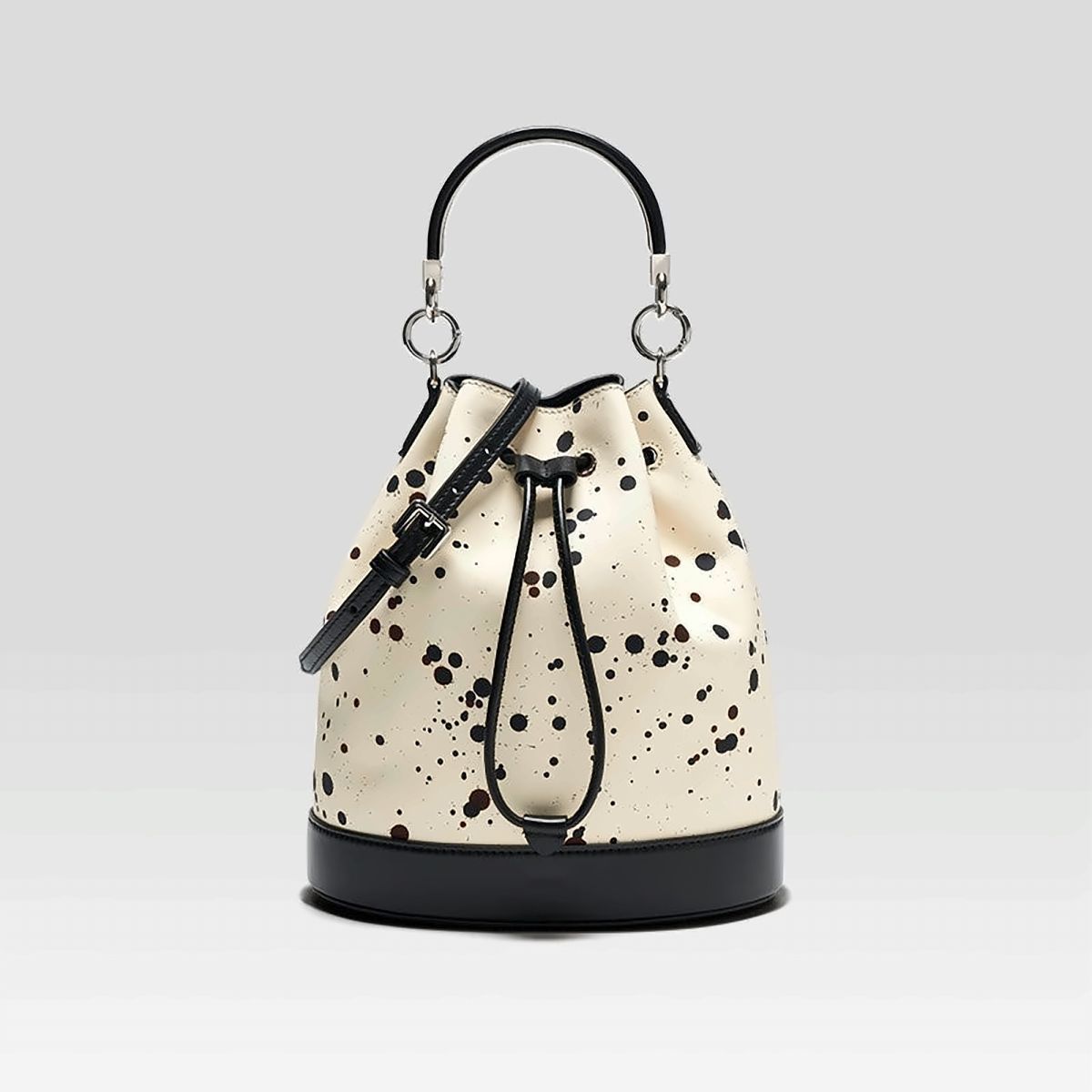 Aurelia Leather Drawstring Bucket Bag – view 3