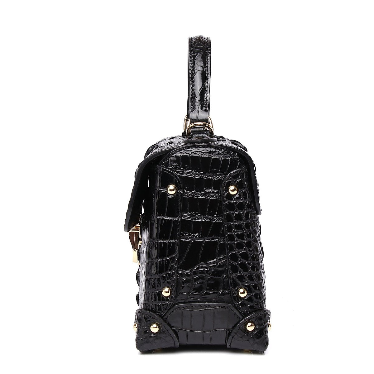 Onyx Croc-Effect Crossbody Bag – view 6