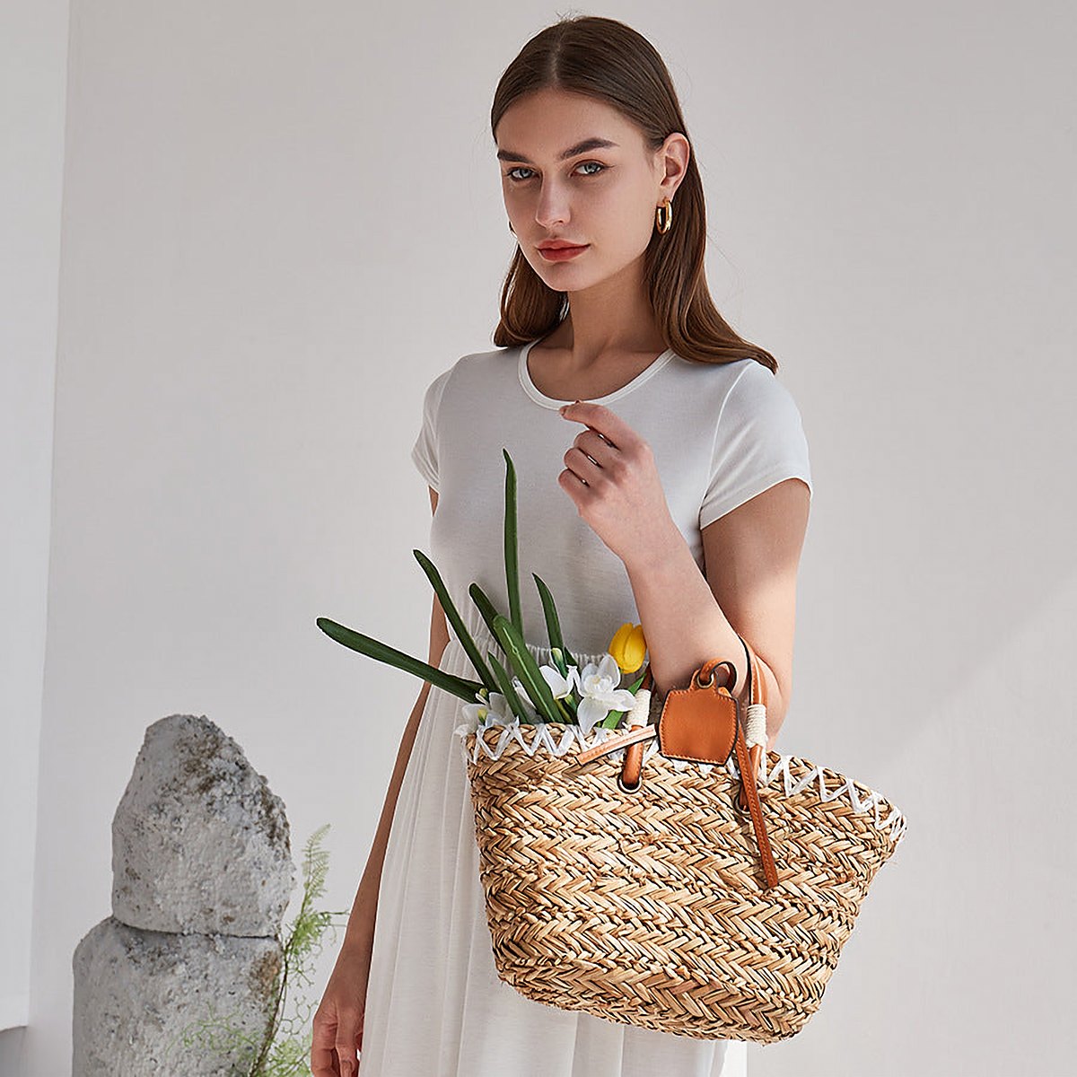 Hanalei Woven Straw Beach Tote – view 4