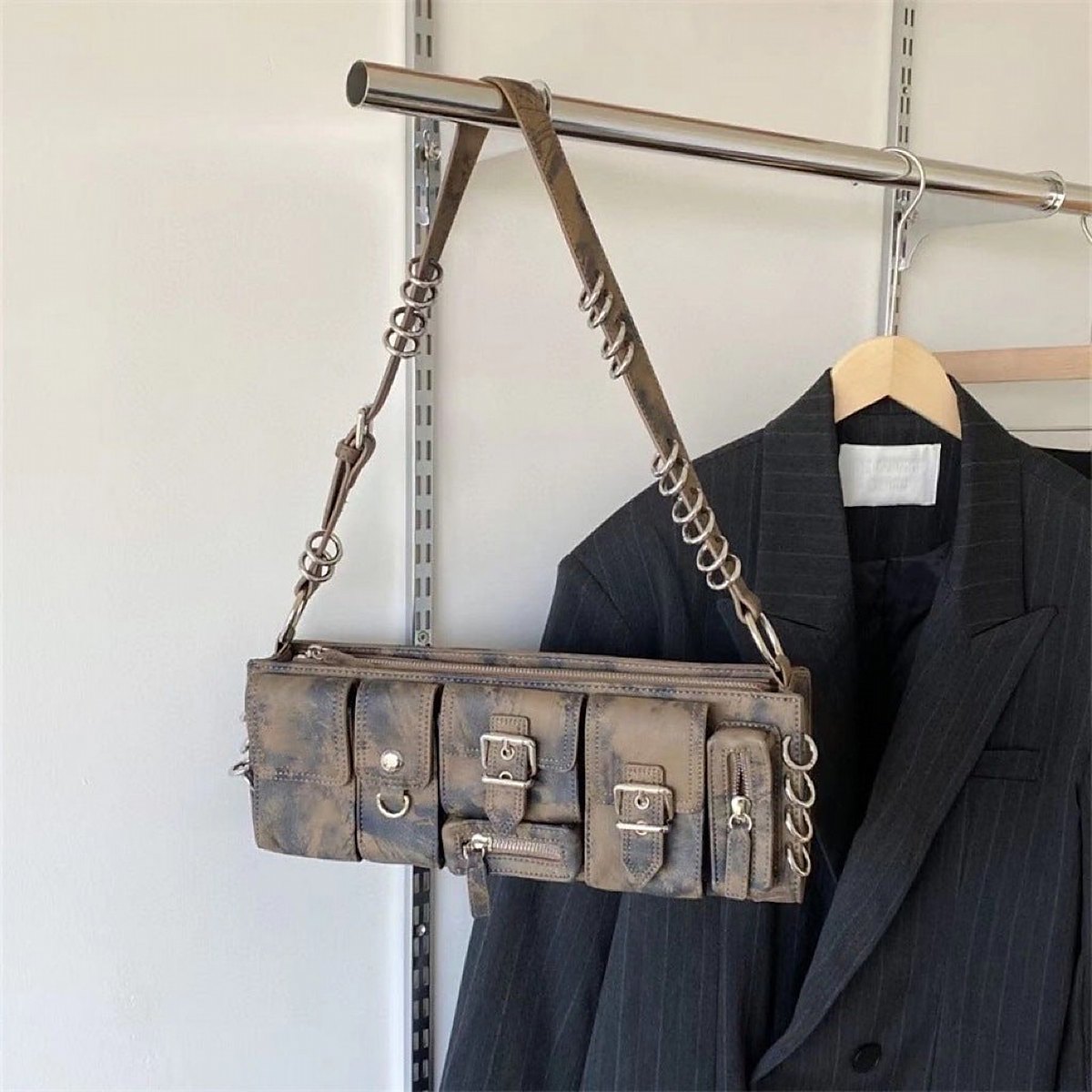 Ula Ring Detail Vegan Leather Shoulder Bag – view 4