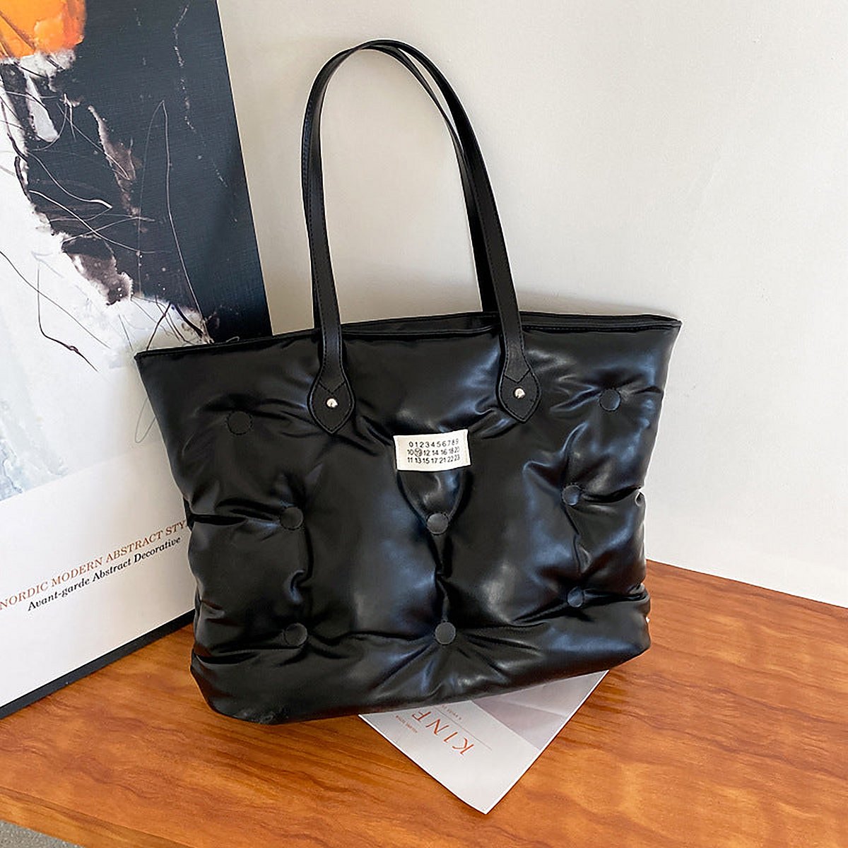 Elba Vegan Leather Tote Bag – view 6