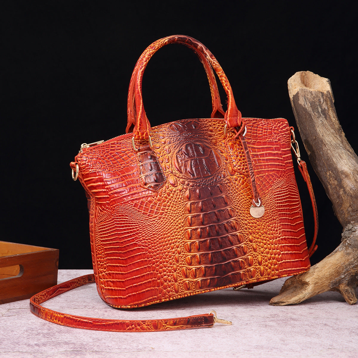 Rialto Croc-Effect Vegan Leather Crossbody Bag – view 39