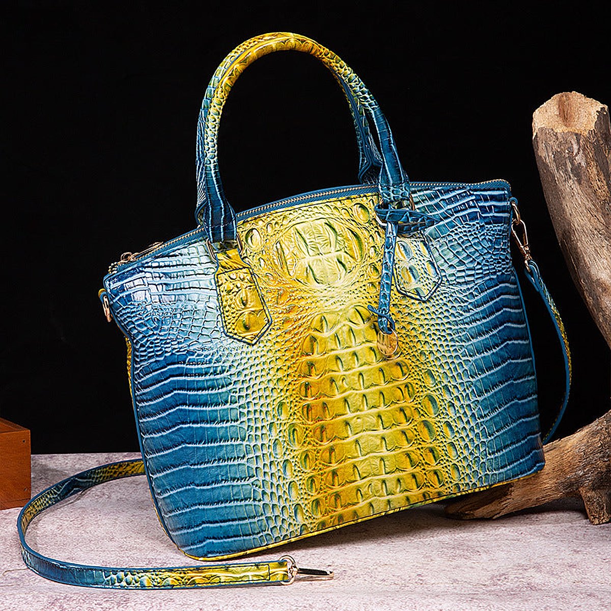 Rialto Croc-Effect Vegan Leather Crossbody Bag – view 11
