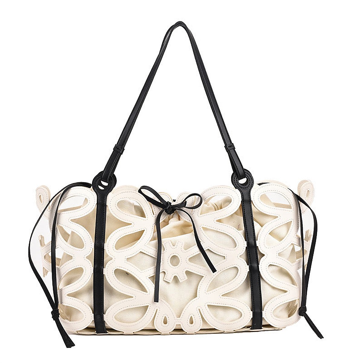 Luxor Hollow-Out Vegan Leather Bucket Bag – view 5