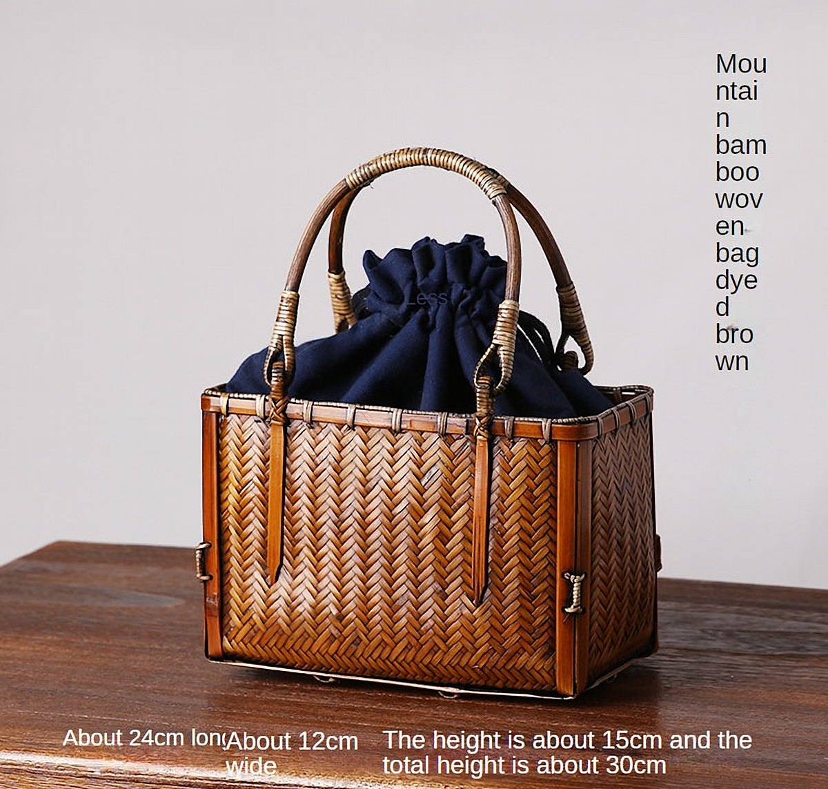 Jardin Woven Bamboo Top Handle Bag – view 8