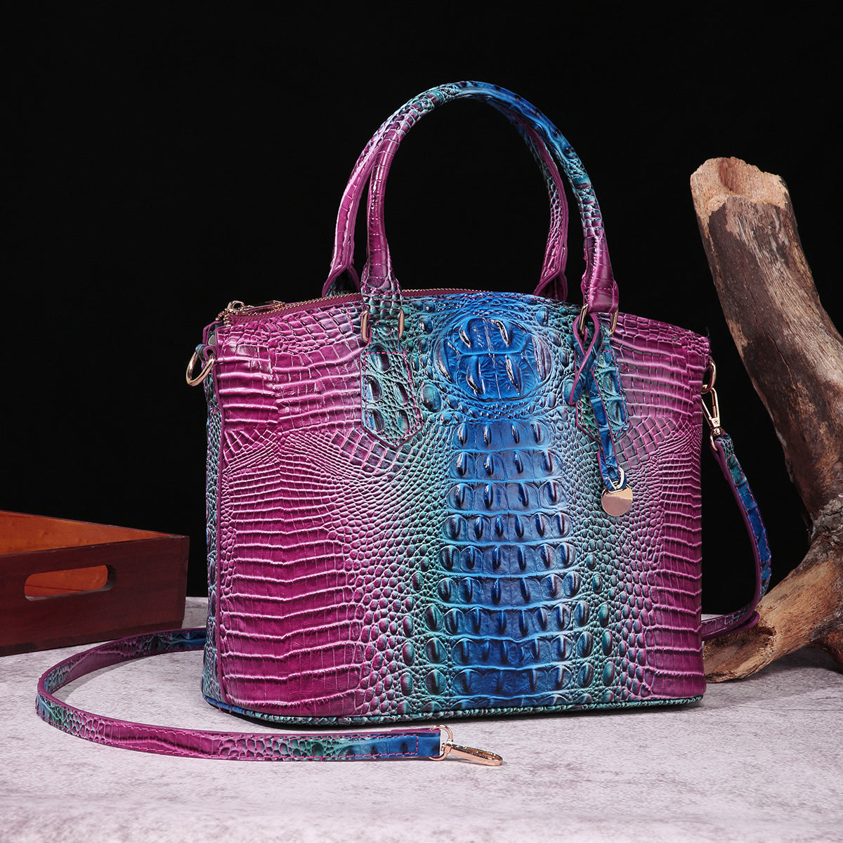 Rialto Croc-Effect Vegan Leather Crossbody Bag – view 34