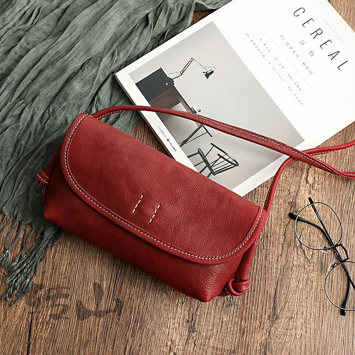 Provence Soft Leather Flap Shoulder Bag – view 8