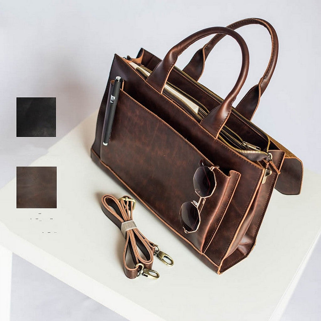 Logan Vegan Leather Laptop Messenger Bag – view 1