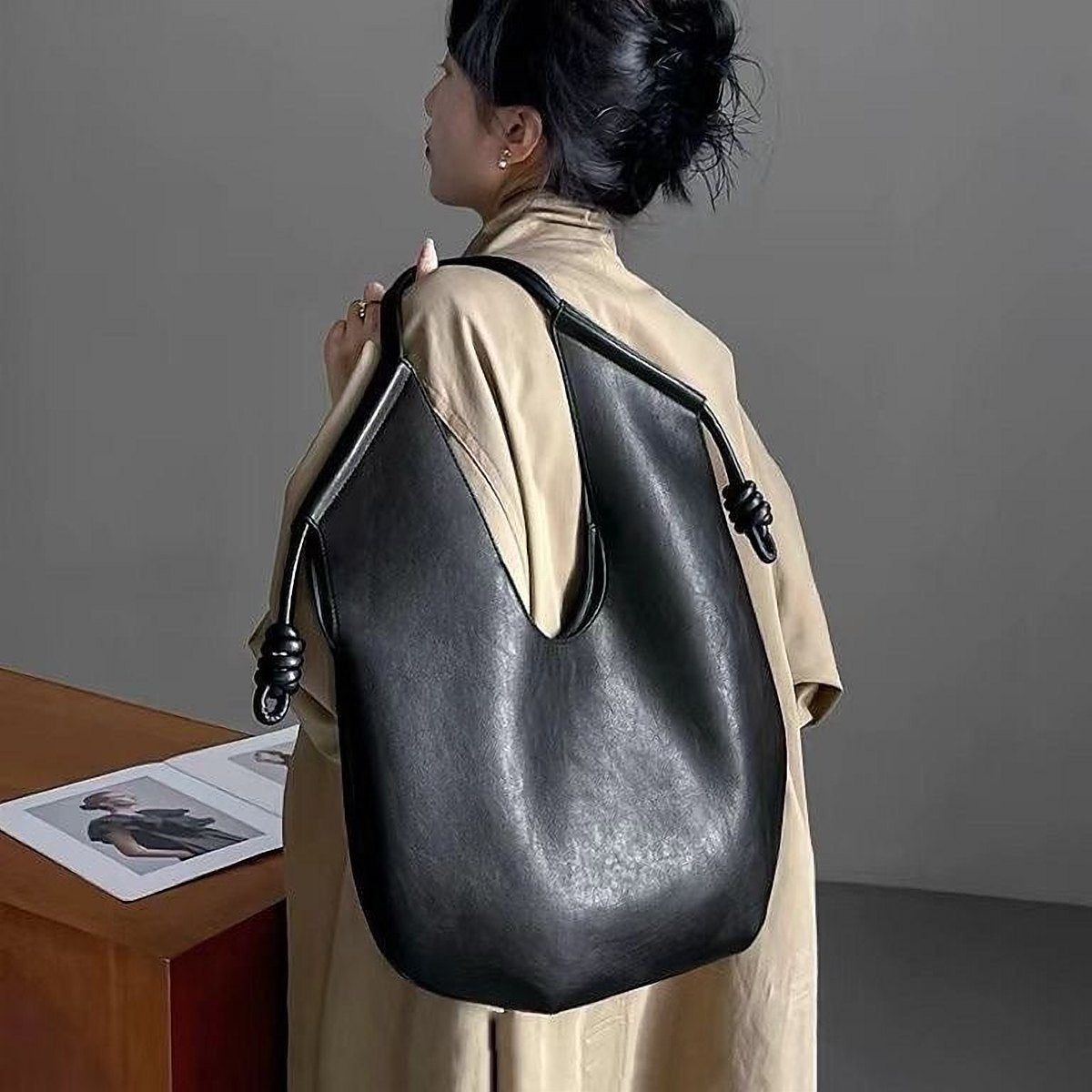 Lucerne Vegan Leather Commuter Shoulder Bag – view 2