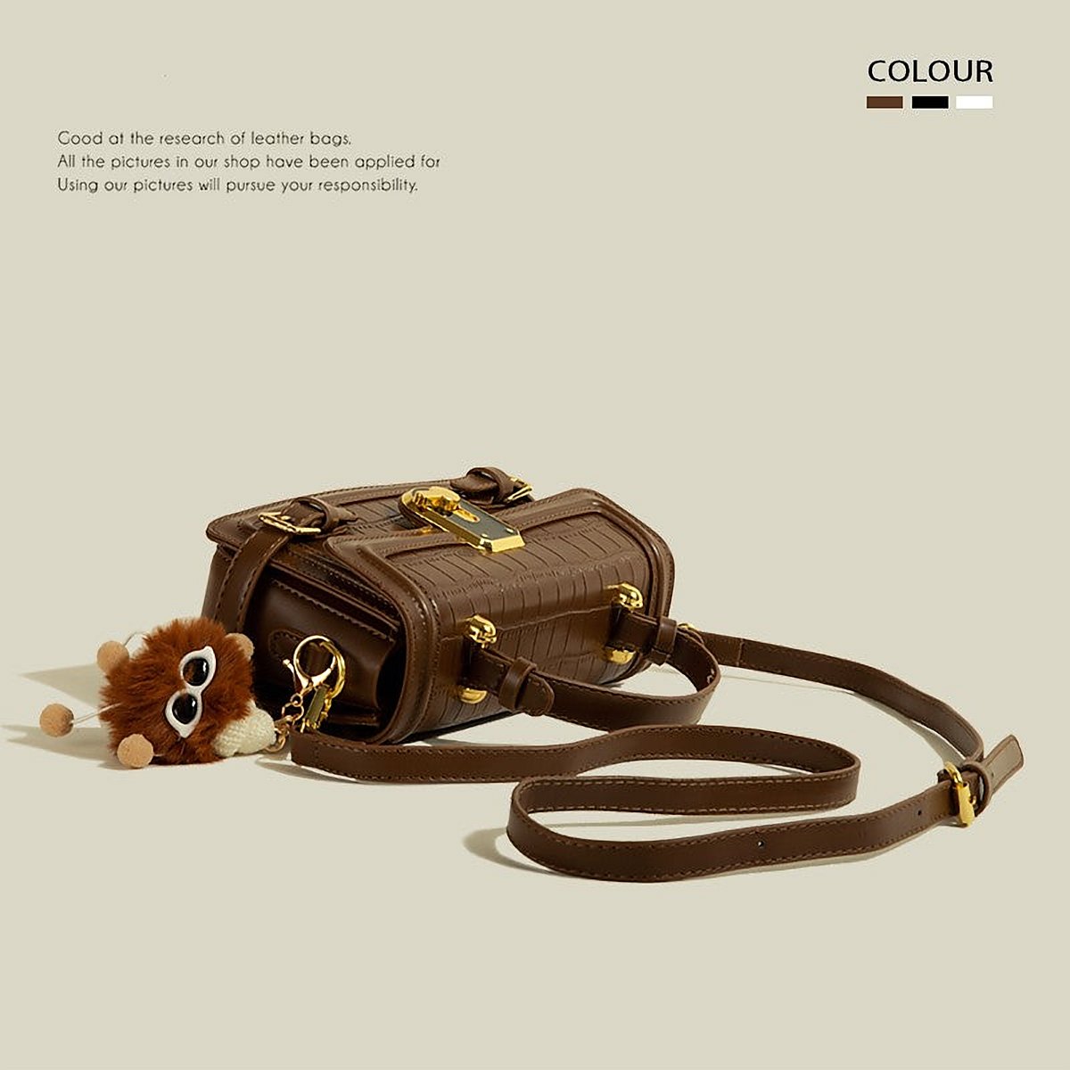 Ronda Textured Vegan Leather Crossbody Bag – view 2