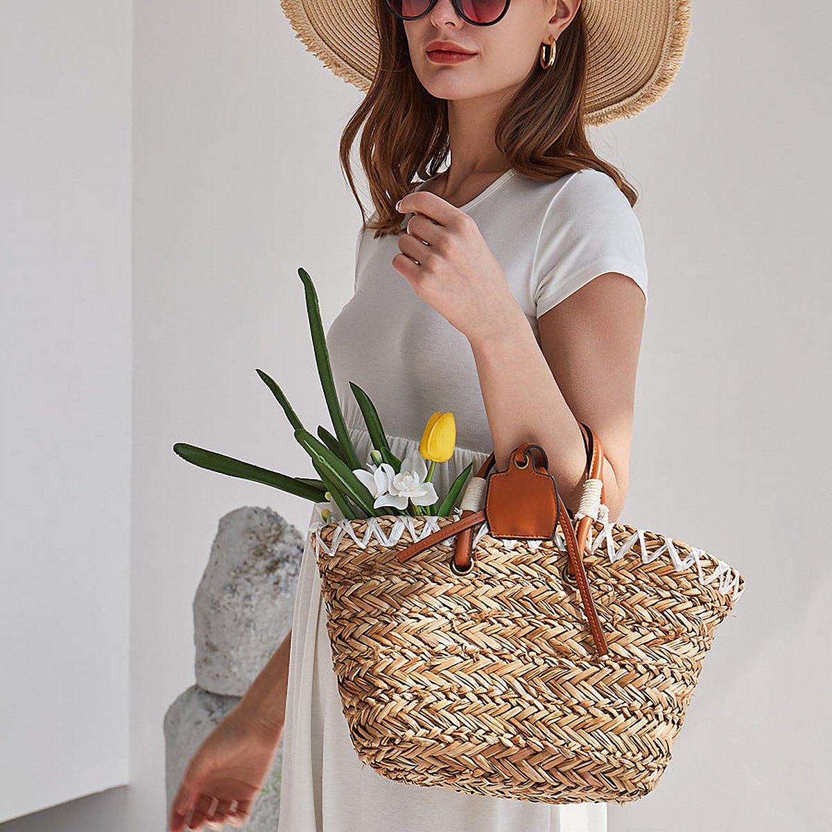 Hanalei Woven Straw Beach Tote – view 3