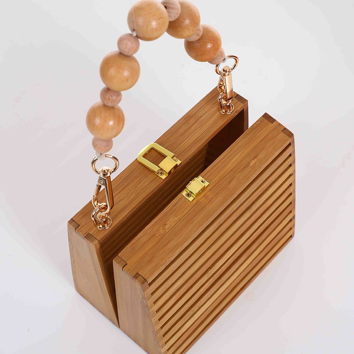 Pavia Woven Bamboo Basket Bag – view 2