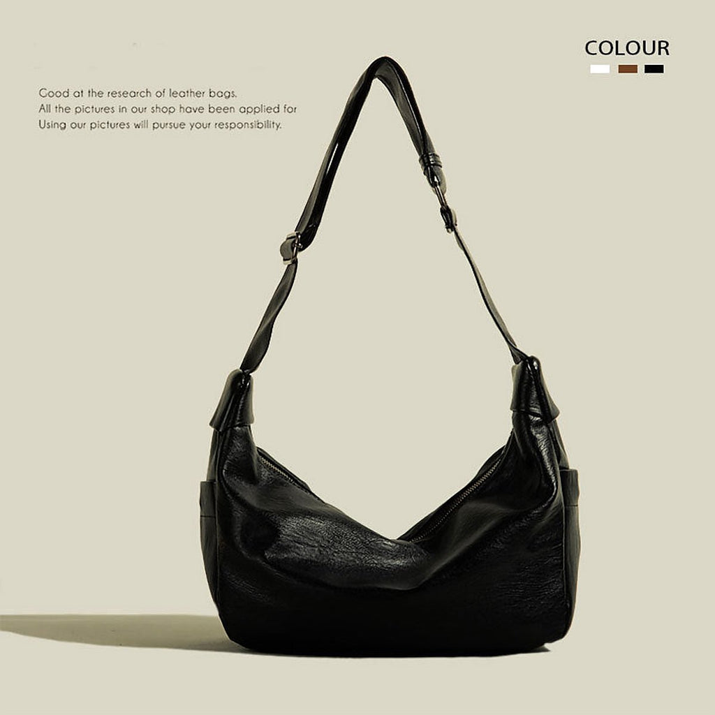 Raya Slouchy Vegan Leather Underarm Bag – view 3