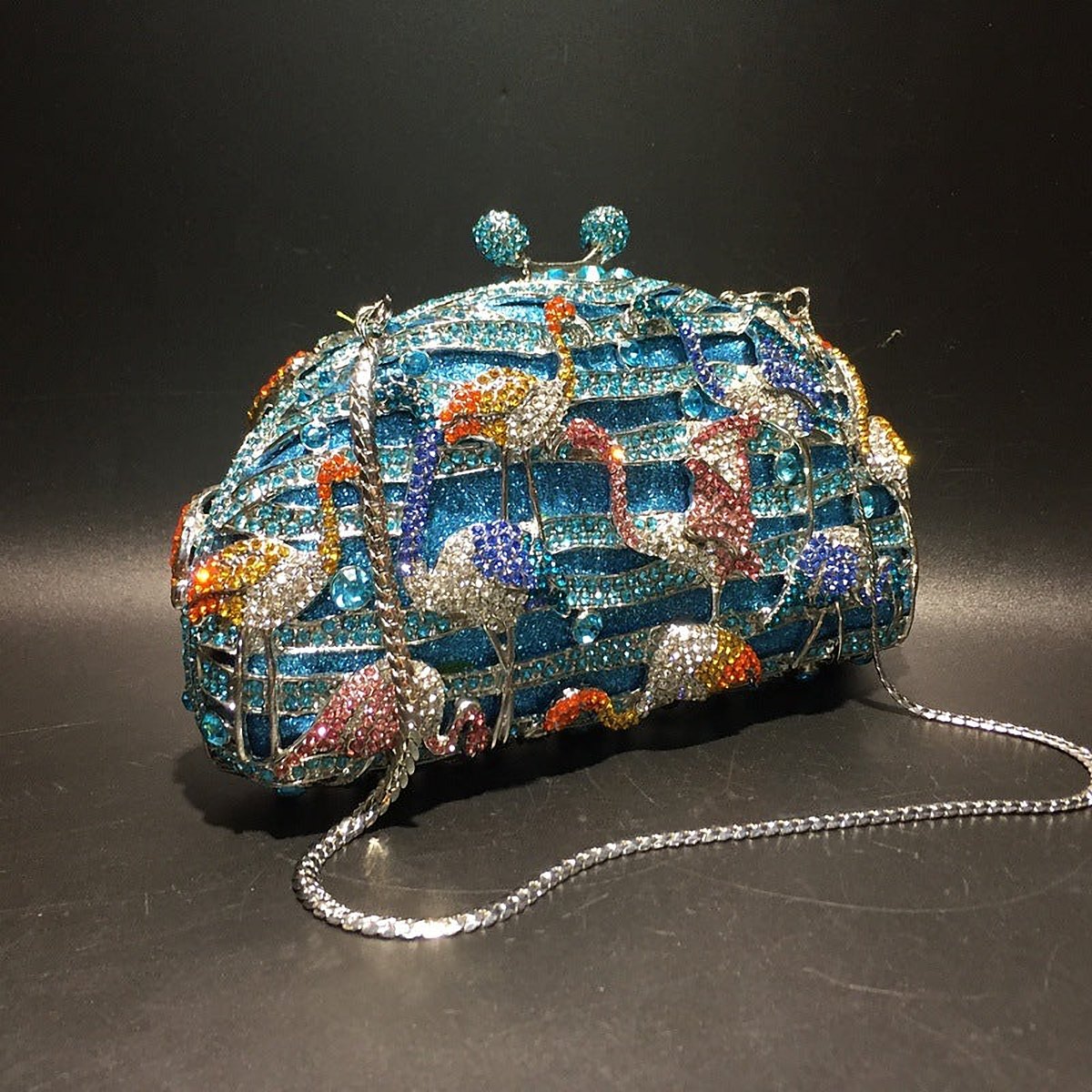 Empress Jewelled Metal Clutch – view 4
