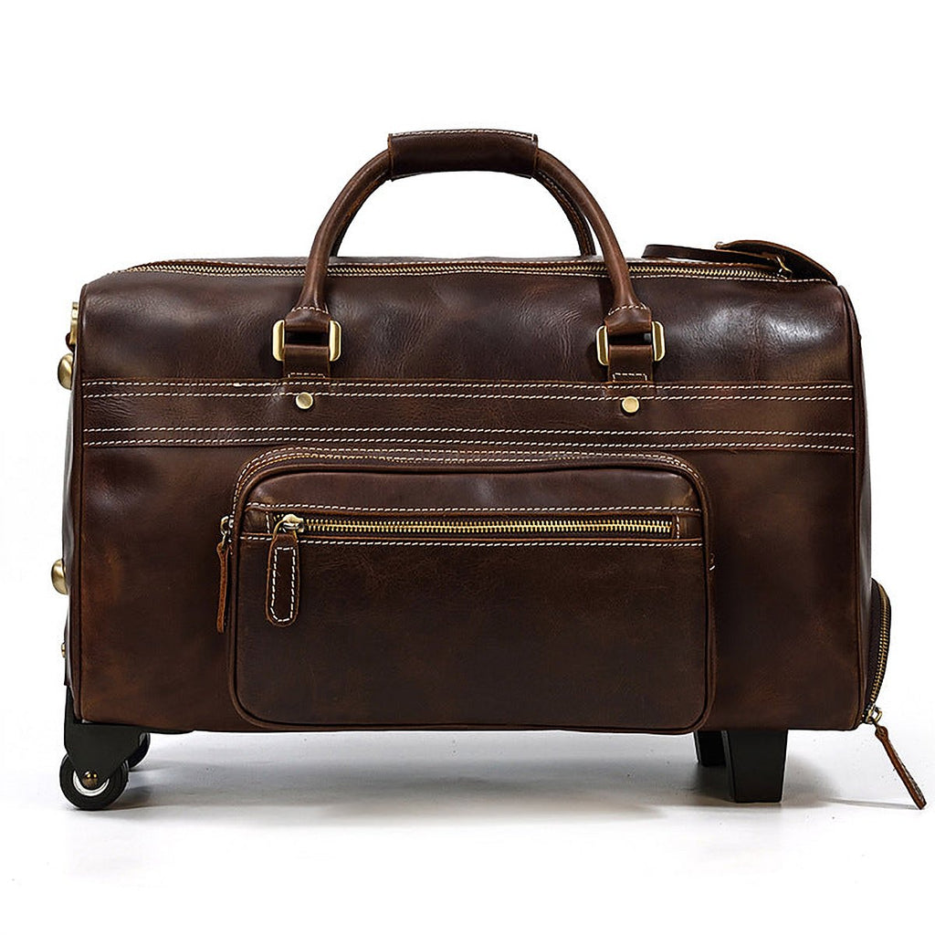 Kasbah Men's Leather Cylinder Weekender – view 5
