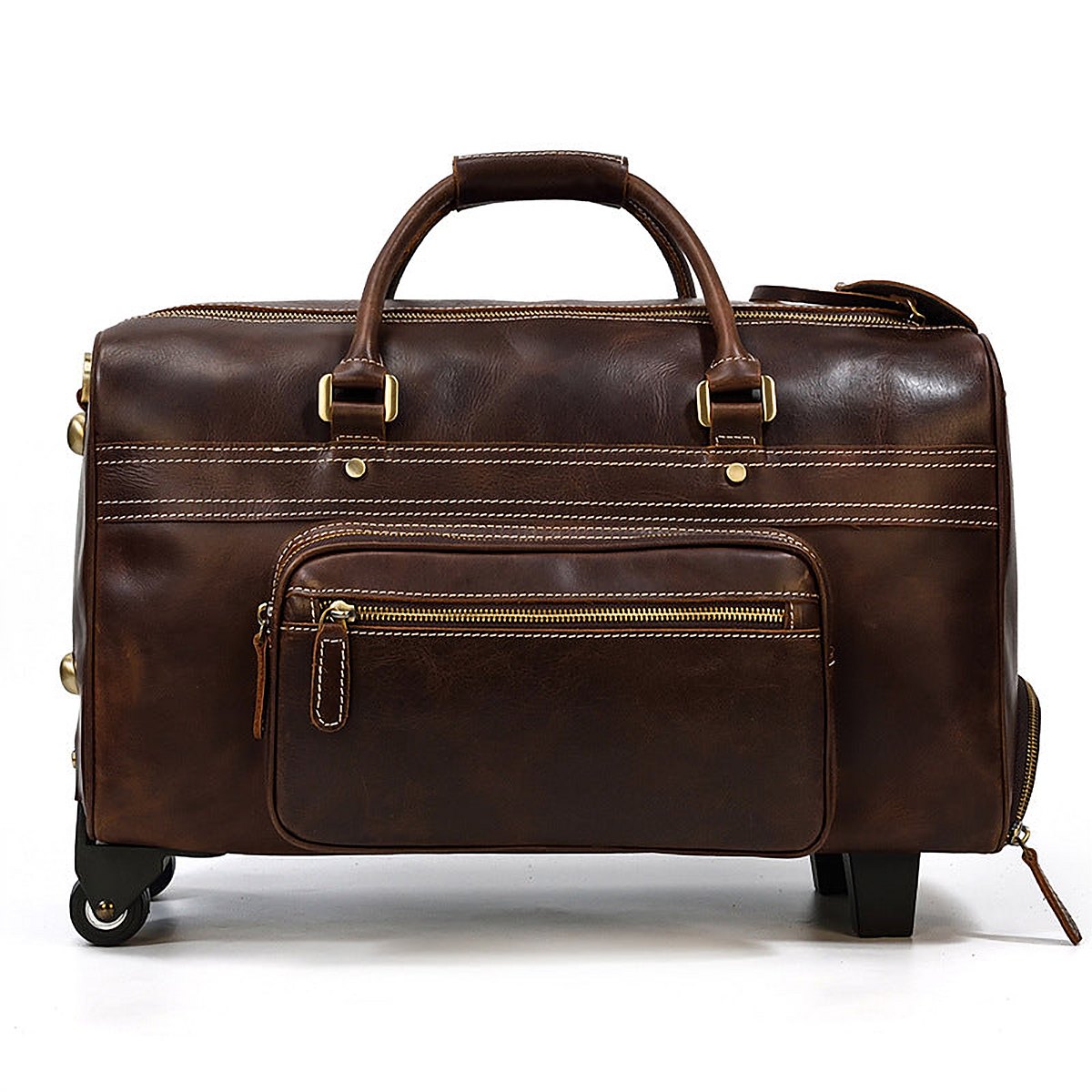 Kasbah Men's Leather Cylinder Weekender – view 5
