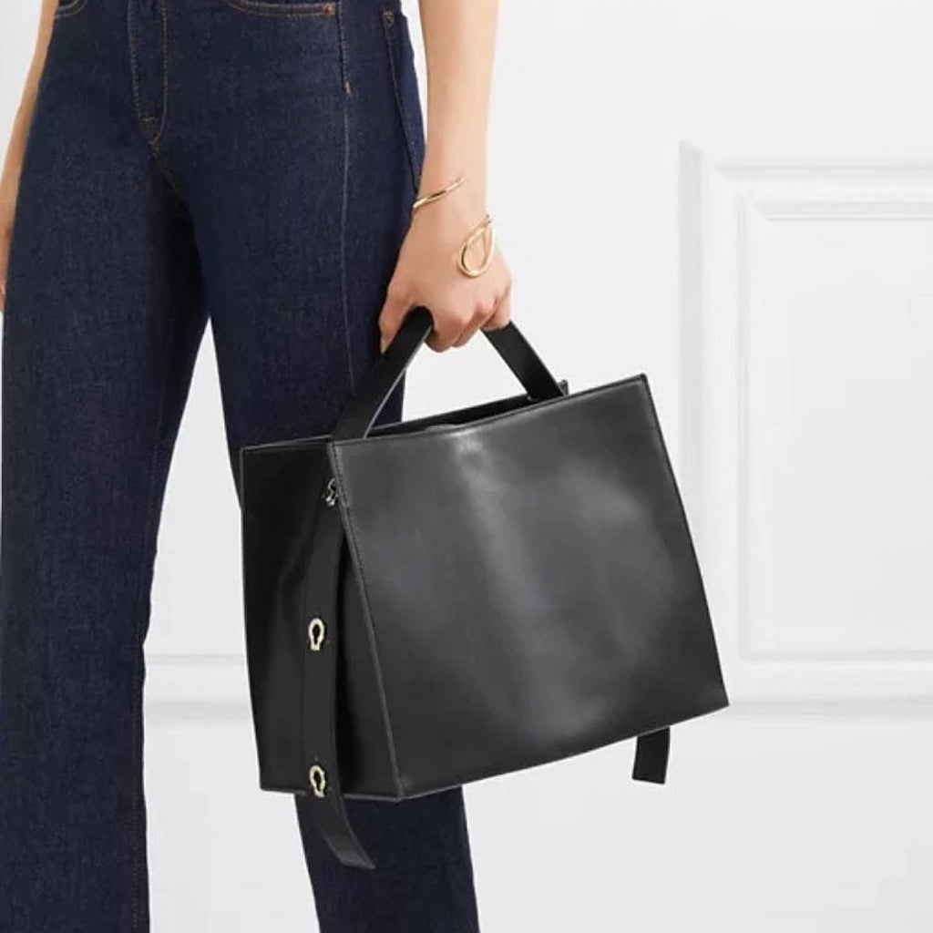 Thea Contrast Leather Shoulder Bag – view 3