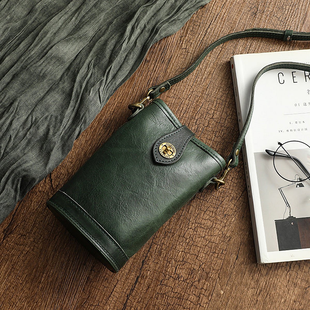 Torino Leather Barrel Crossbody Bag – view 6