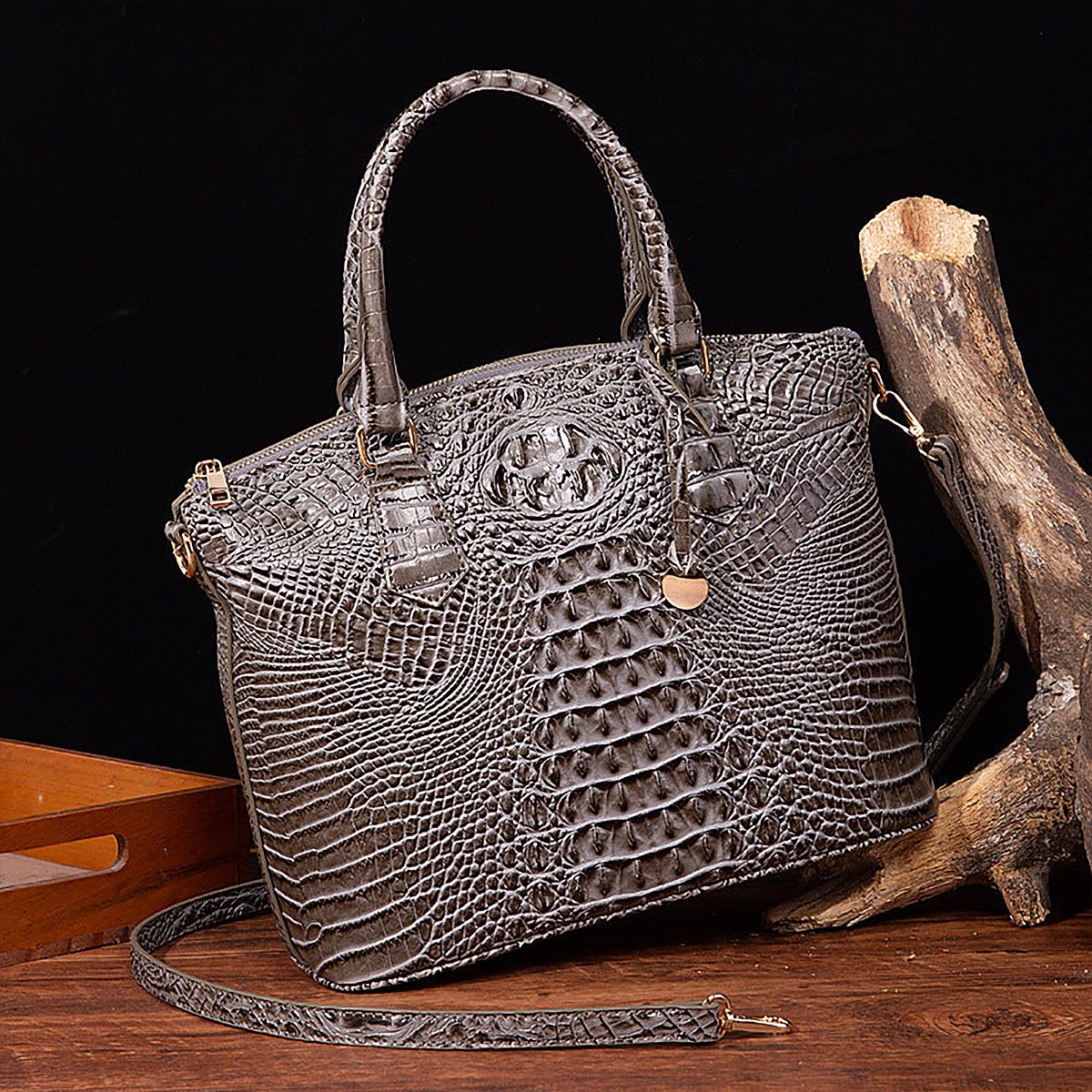 Rialto Croc-Effect Vegan Leather Crossbody Bag – view 16