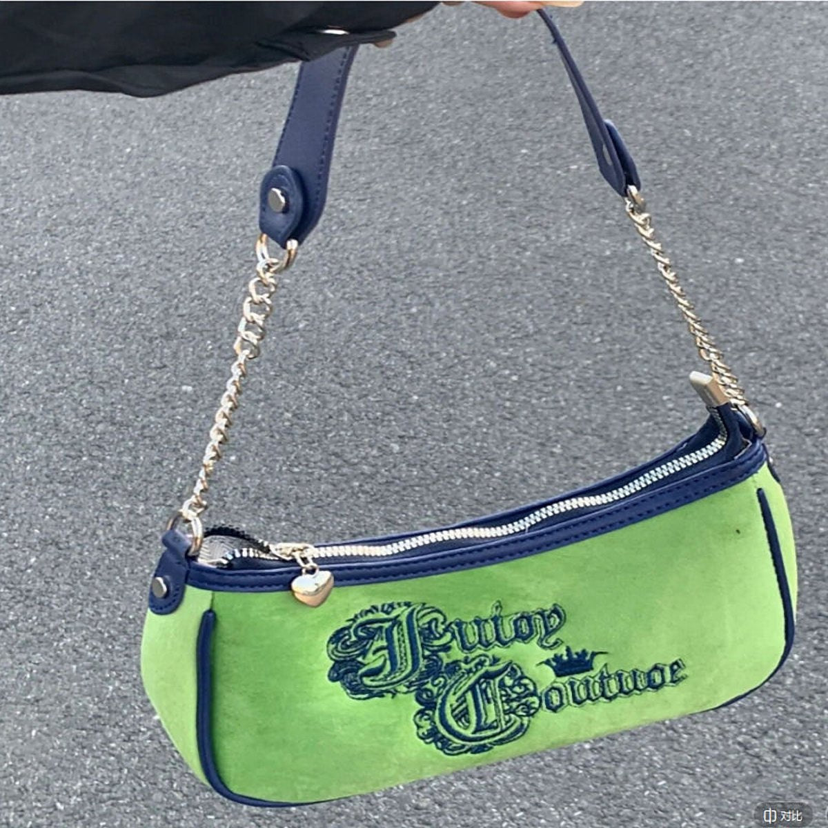 Verde Embroidered Velvet Shoulder Bag – view 1