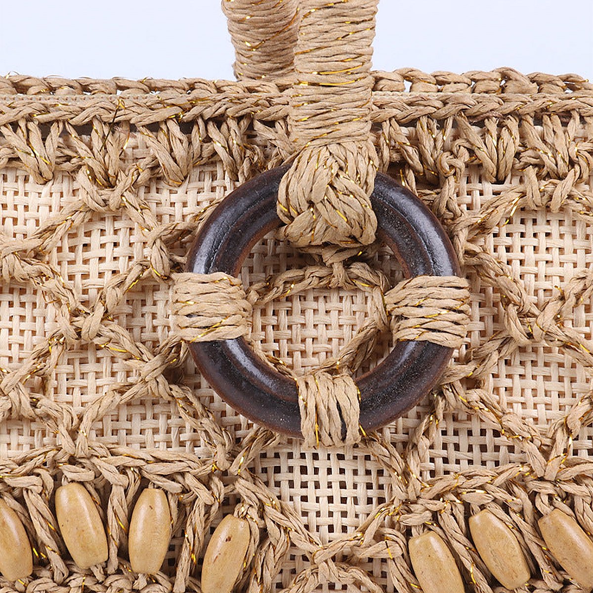 Halcyon Handwoven Straw Evening Bag – view 5
