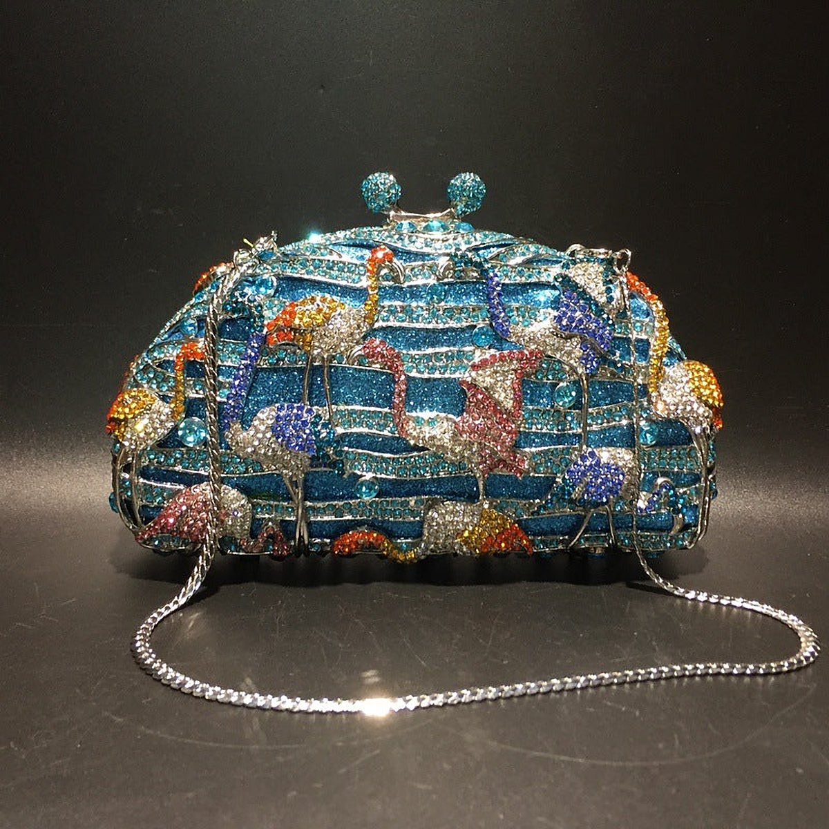 Empress Jewelled Metal Clutch – view 3