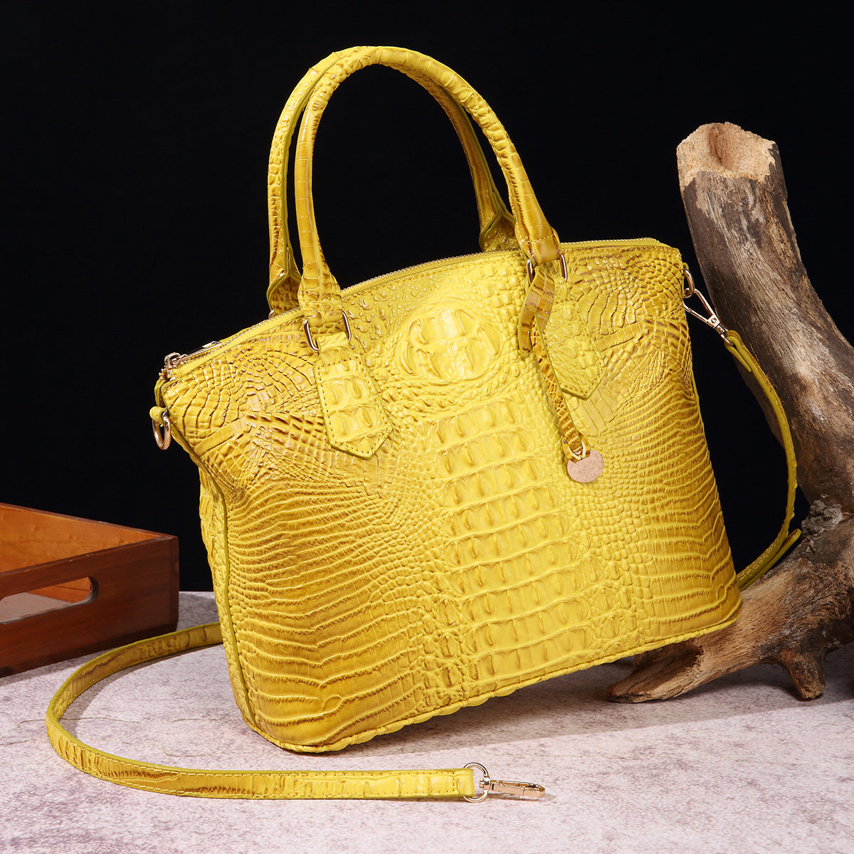 Rialto Croc-Effect Vegan Leather Crossbody Bag – view 4