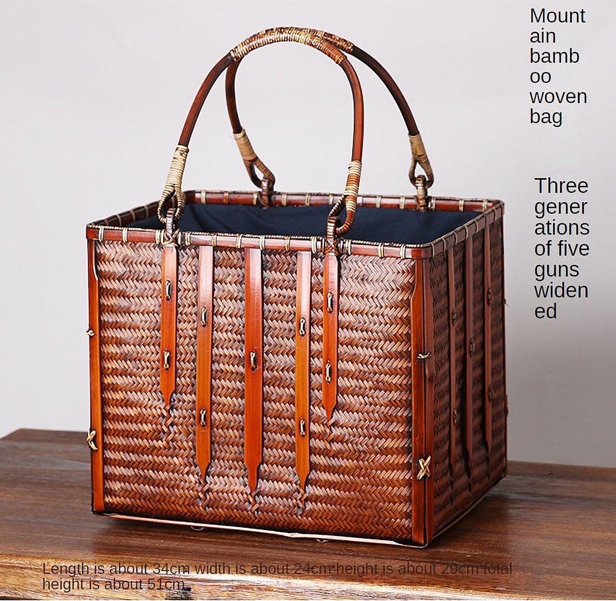 Jardin Woven Bamboo Top Handle Bag – view 6