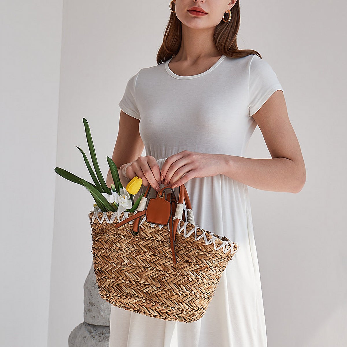 Hanalei Woven Straw Beach Tote – view 1
